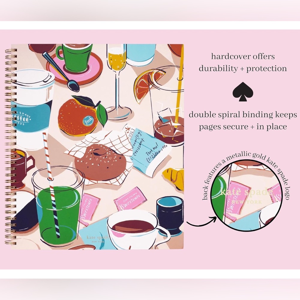 🫶🏼HP🫶🏼 KATE SPADE NEW YORK LARGE COLLEGE RULED NOTEBOOK - Picture 2 of 9